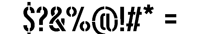 Legal Vandal Stencil Font OTHER CHARS
