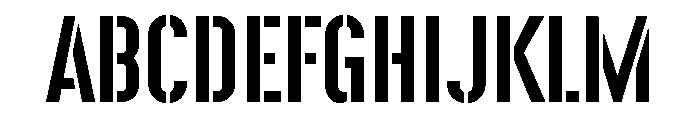 Legal Vandal Stencil Font UPPERCASE
