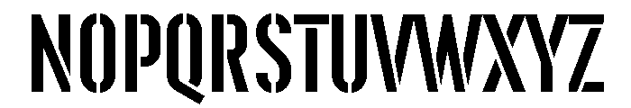 Legal Vandal Stencil Font UPPERCASE