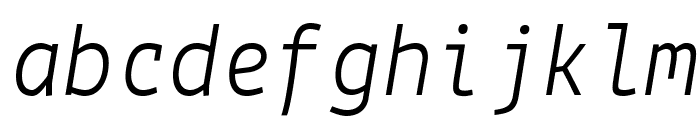 Lekton-Italic Font LOWERCASE
