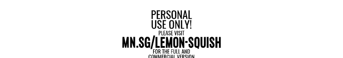 Lemon Squish Outline PERSONAL Regular Font OTHER CHARS
