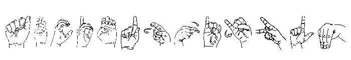 Lengua Senas Colombiana Regular Font UPPERCASE