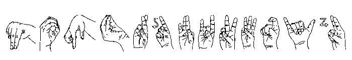 Lengua Senas Colombiana Regular Font UPPERCASE