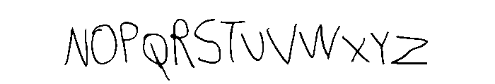 Leo hates school Font LOWERCASE