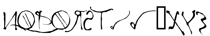 Leonardos mirrorwriting Font UPPERCASE
