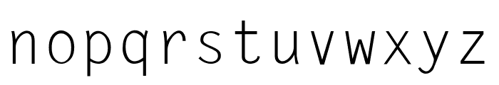LetterGothic-Thin Font LOWERCASE