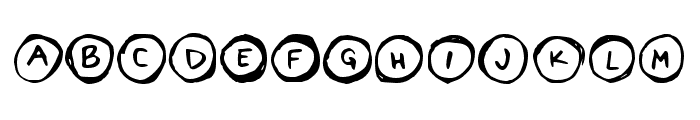 Letters in Circles Regular Font UPPERCASE