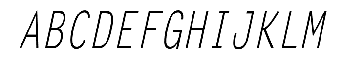 Lechter Condensed Italic Font UPPERCASE