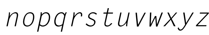 Lechter Italic Font LOWERCASE