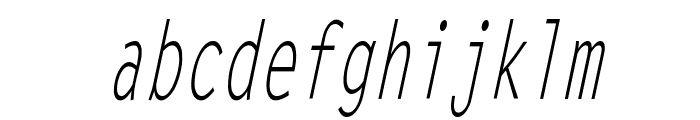 Lechter Thin Italic Font LOWERCASE