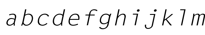 Lechter Wide Italic Font LOWERCASE