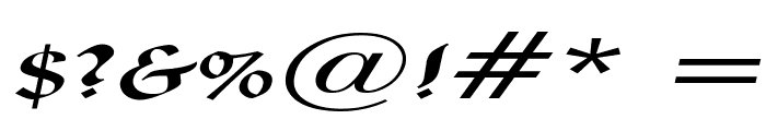 Leo Extended Italic Font OTHER CHARS