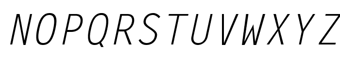 LetterGothicStd-Slanted Font UPPERCASE