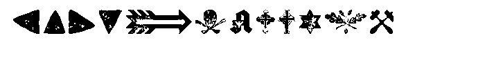Letterpress Symbols Font UPPERCASE