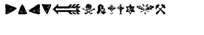 Letterpress Symbols Font LOWERCASE