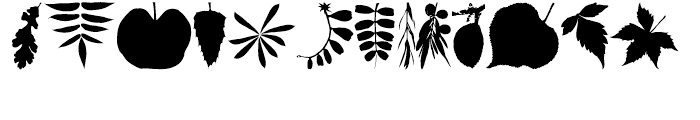 Leaves and Straw Down Font LOWERCASE