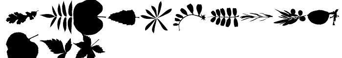 Leaves and Straw Left Font UPPERCASE