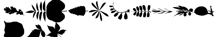 Leaves and Straw Left Font LOWERCASE