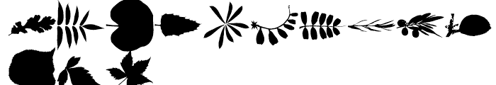 Leaves and Straw Right Font UPPERCASE