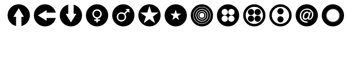 Leitura Symbols Circles Font LOWERCASE
