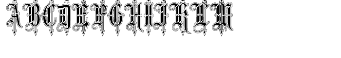 Leothric Lined Font UPPERCASE