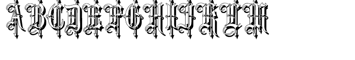 Leothric Shadow Font UPPERCASE