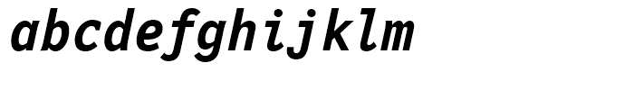 Letter Gothic 12 BT Bold Italic Font LOWERCASE