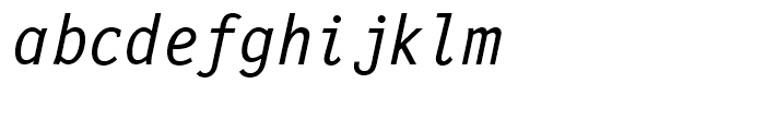 Letter Gothic 12 BT Italic Font LOWERCASE