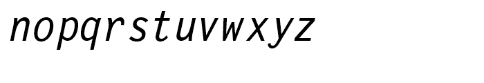 Letter Gothic 12 BT Italic Font LOWERCASE