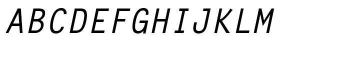 Letter Gothic Bold Oblique Font UPPERCASE