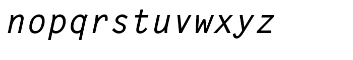 Letter Gothic Bold Oblique Font LOWERCASE