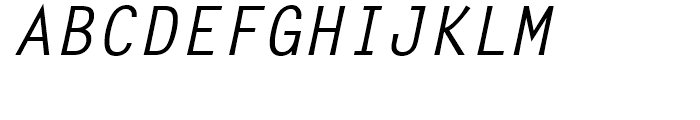 Letter Gothic L Medium Italic Font UPPERCASE