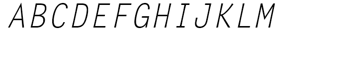 Letter Gothic L Regular Italic Font UPPERCASE