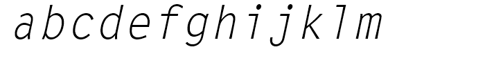 Letter Gothic L Regular Italic Font LOWERCASE