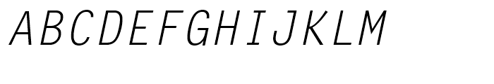 Letter Gothic Oblique Font UPPERCASE