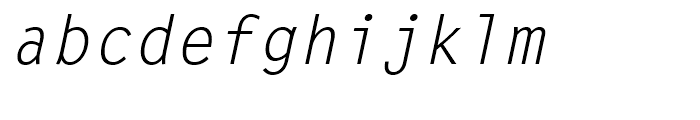 Letter Gothic Oblique Font LOWERCASE