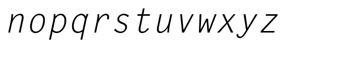 Letter Gothic Oblique Font LOWERCASE