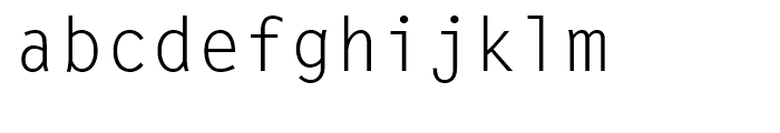 Letter Gothic Regular Font LOWERCASE