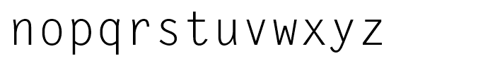Letter Gothic Regular Font LOWERCASE