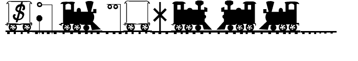 Letter Train Italic Font OTHER CHARS