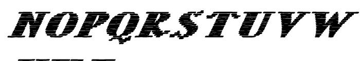 Letterstitch Bold Oblique Font UPPERCASE