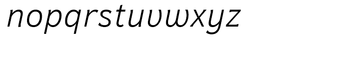 Levnam Light Italic Font LOWERCASE