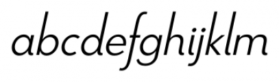 Le Havre Light Italic Font LOWERCASE