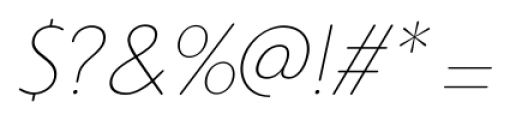Le Havre Rounded Thin Italic Font OTHER CHARS