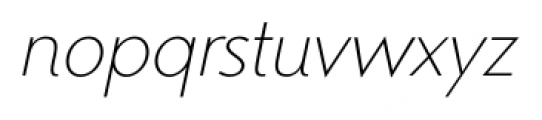 Le Havre Thin Italic Font LOWERCASE