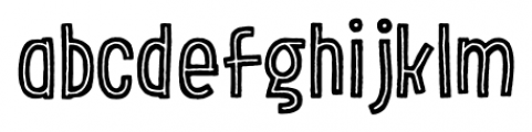 LeOsler Rough Inline Font LOWERCASE
