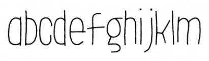 LeOsler Rough Light Font LOWERCASE