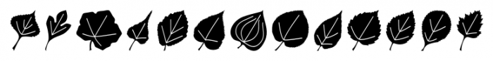 Leaf Assortment Regular Font LOWERCASE