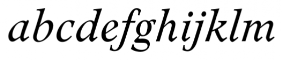 Leamington Serial Light Italic Font LOWERCASE