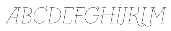 LeanO FY Thin Italic Font UPPERCASE